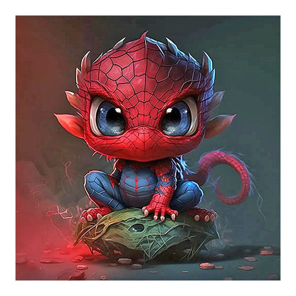 Marvel Spiderman Dragon - Full Round Drill Diamond Painting 30*30CM