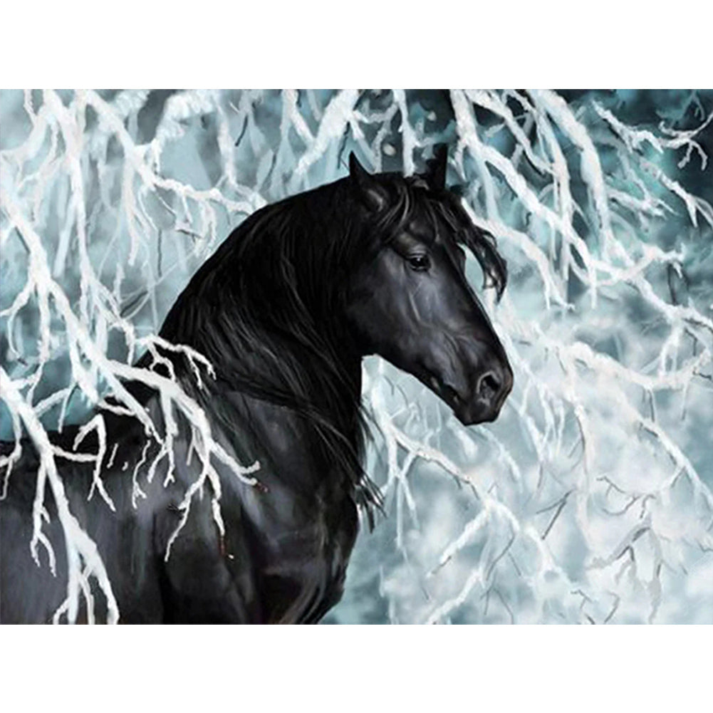 Dark Horse - Full Round Drill Diamond Painting 40*30CM