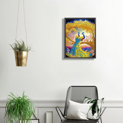 Gorgeous Pairs Of Peacocks - Special Shaped Drill Diamond Painting 30*40CM