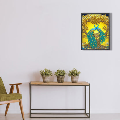 Gorgeous Pairs Of Peacocks - Special Shaped Drill Diamond Painting 30*40CM