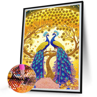 Gorgeous Pairs Of Peacocks - Special Shaped Drill Diamond Painting 30*40CM