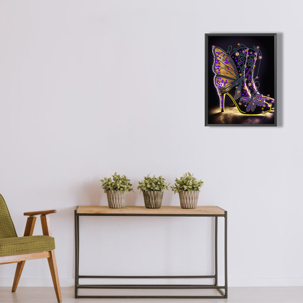 Shiny High Heels - Special Shaped Drill Diamond Painting 30*40CM