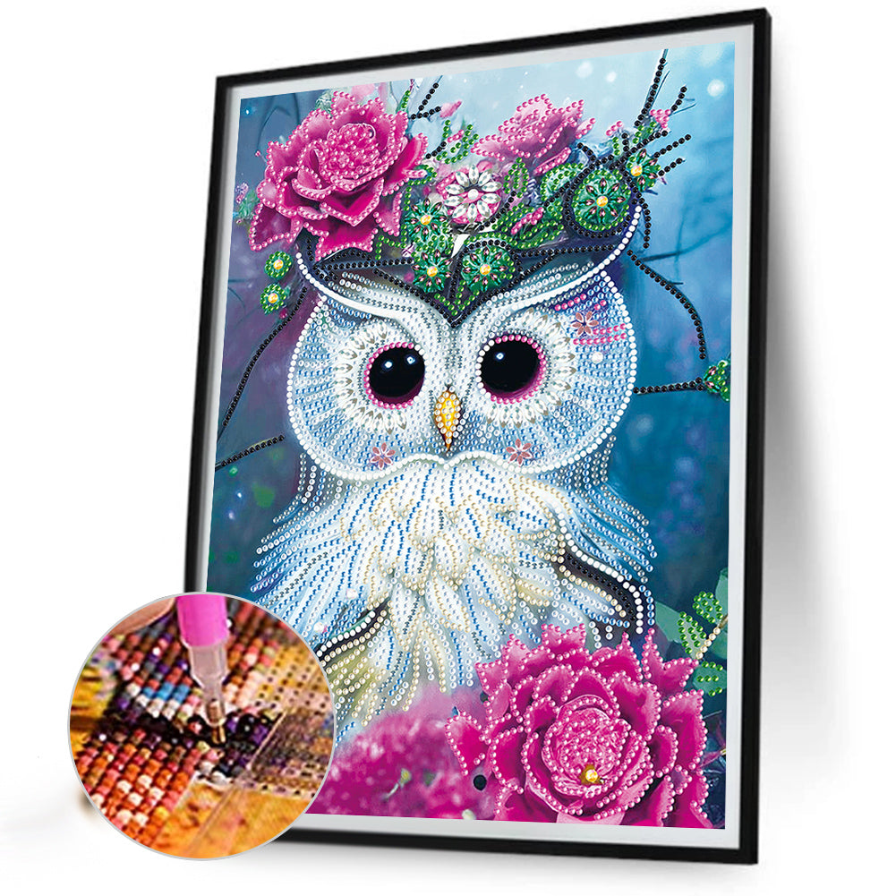 Owl - Special Shaped Drill Diamond Painting 30*40CM