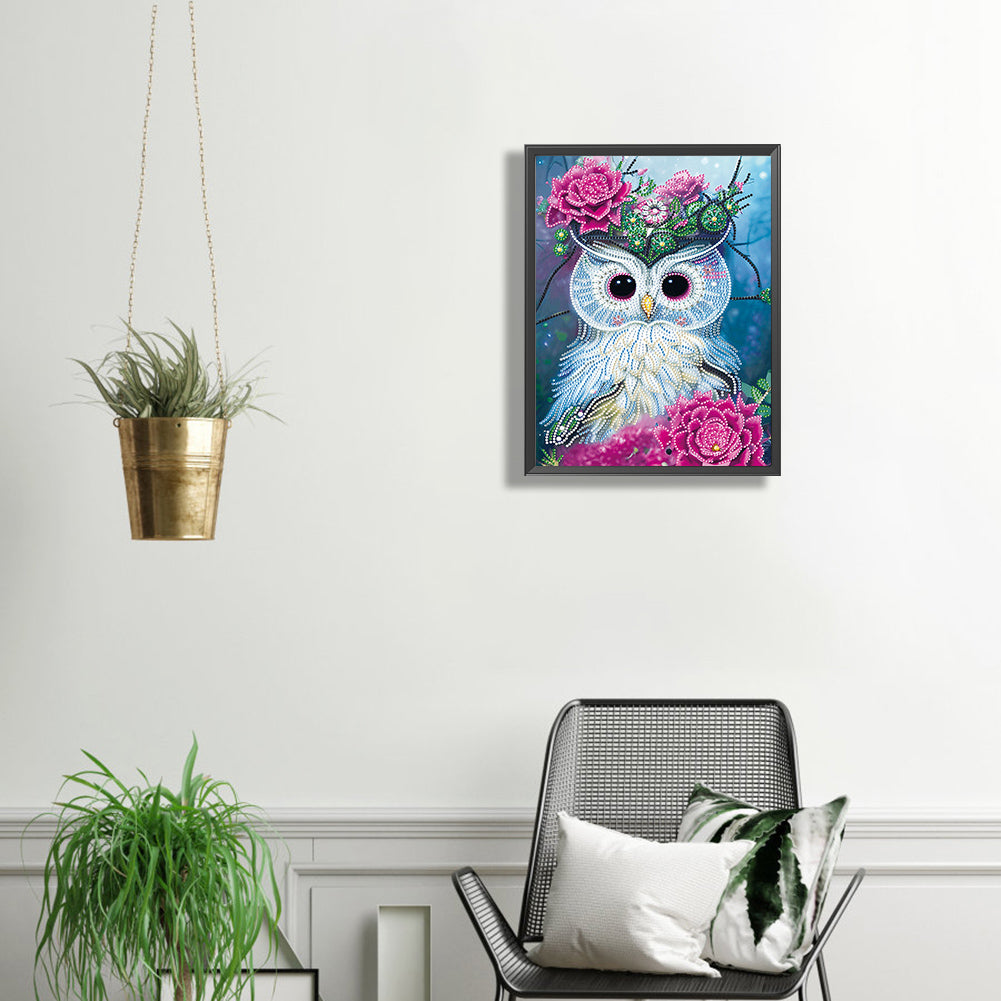 Owl - Special Shaped Drill Diamond Painting 30*40CM