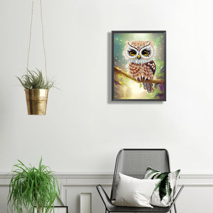 Owl - Special Shaped Drill Diamond Painting 30*40CM