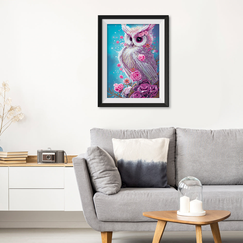 Owl - Special Shaped Drill Diamond Painting 30*40CM