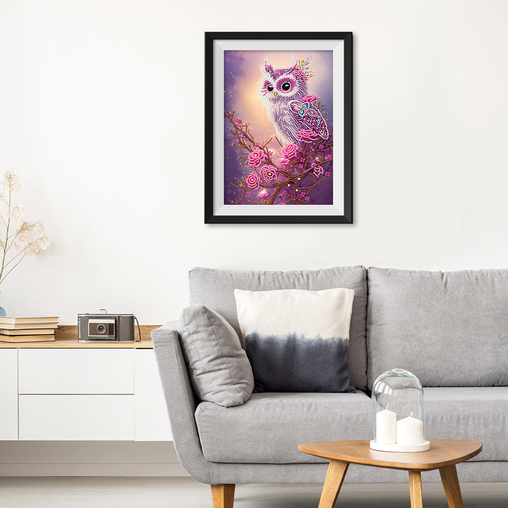 Owl - Special Shaped Drill Diamond Painting 30*40CM