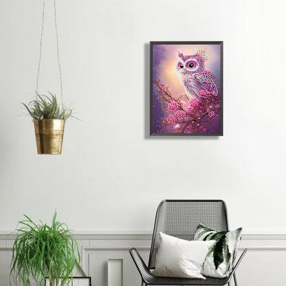 Owl - Special Shaped Drill Diamond Painting 30*40CM