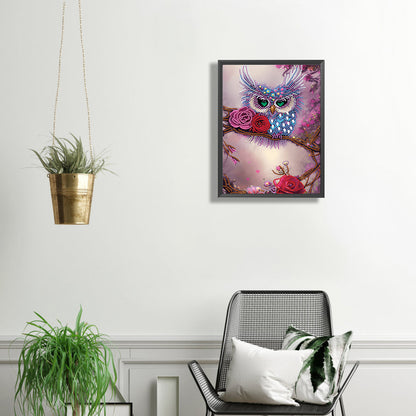 Owl - Special Shaped Drill Diamond Painting 30*40CM
