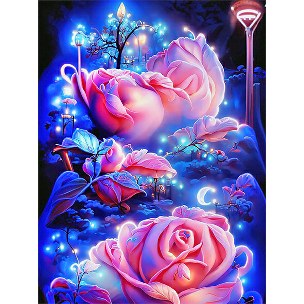 Glitter Rose - Full Round Drill Diamond Painting 30*40CM