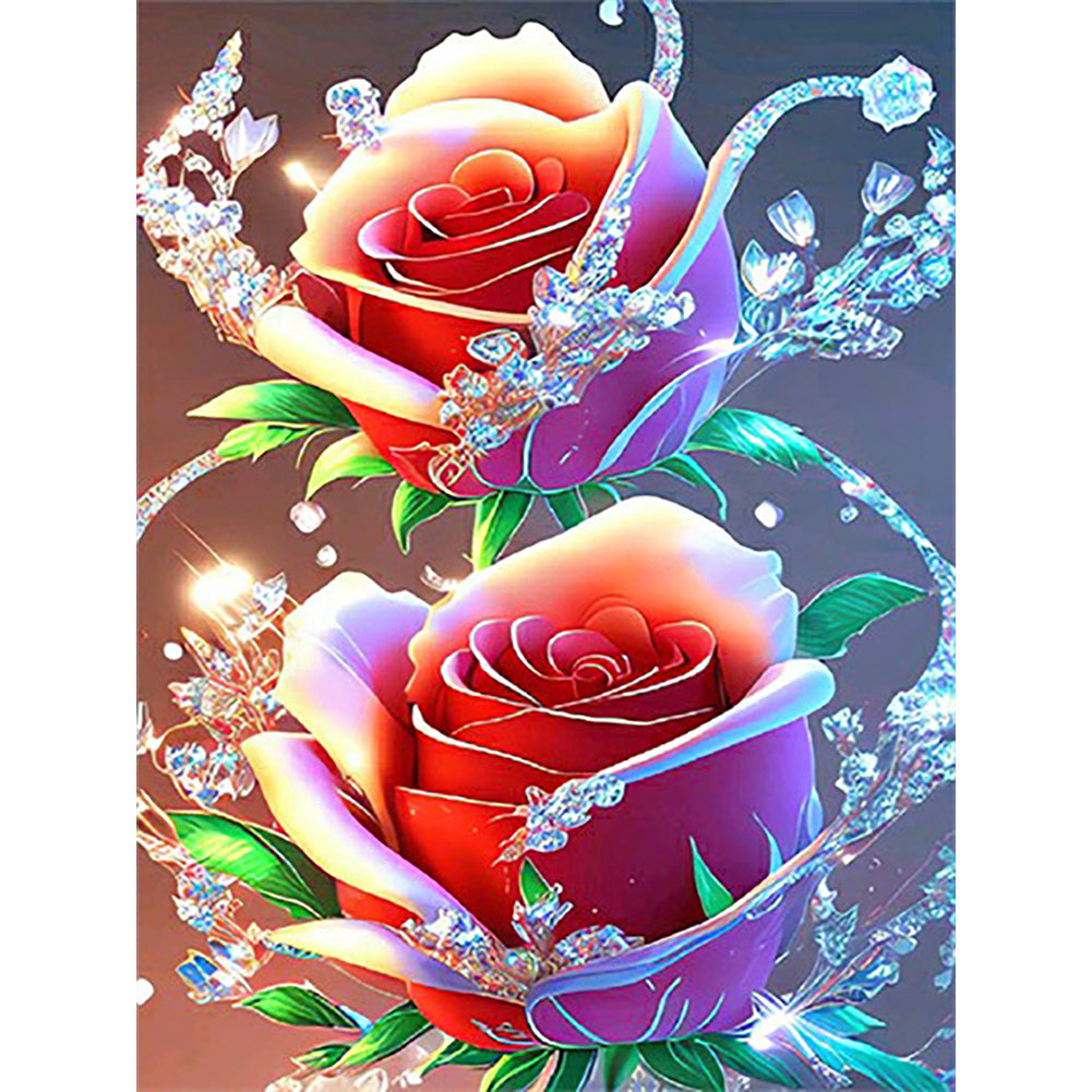 Glitter Rose - Full Round Drill Diamond Painting 30*40CM