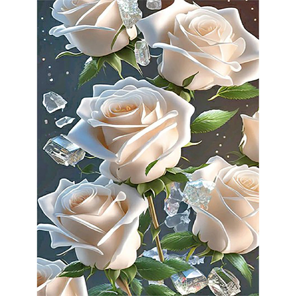 Glitter Rose - Full Round Drill Diamond Painting 30*40CM