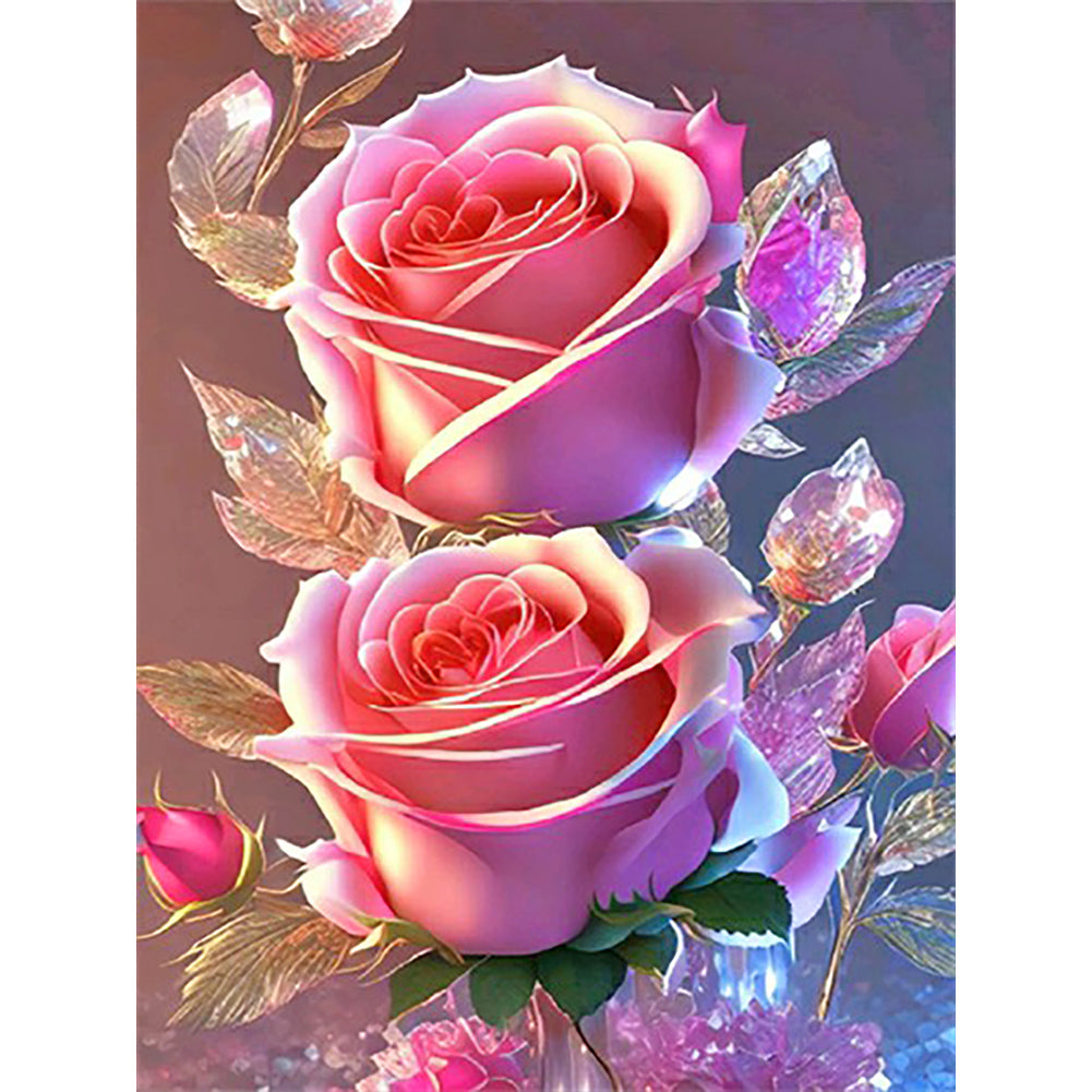 Glitter Rose - Full Round Drill Diamond Painting 30*40CM