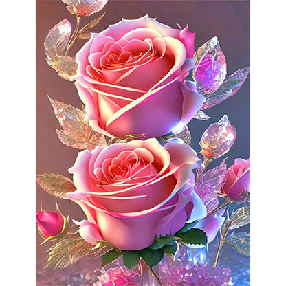 Glitter Rose - Full Round Drill Diamond Painting 30*40CM