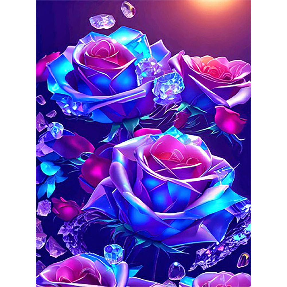 Glitter Rose - Full Round Drill Diamond Painting 30*40CM