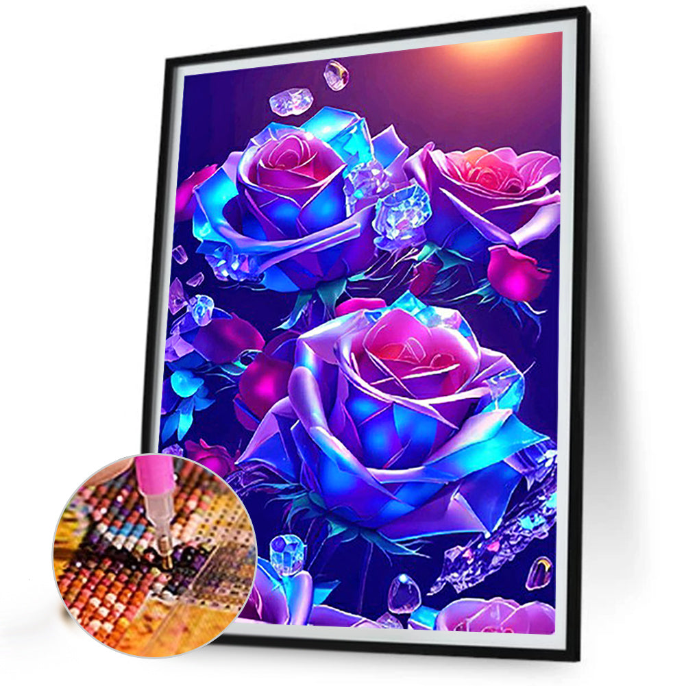 Glitter Rose - Full Round Drill Diamond Painting 30*40CM