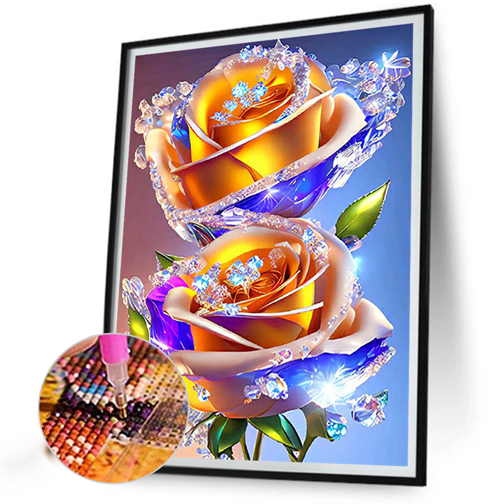 Glitter Rose - Full Round Drill Diamond Painting 30*40CM