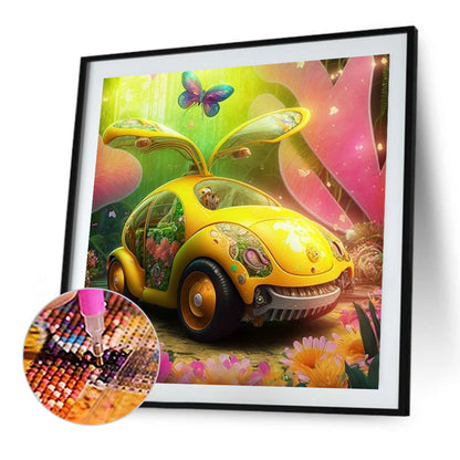 Q Cute Car - Full Round Drill Diamond Painting 30*30CM