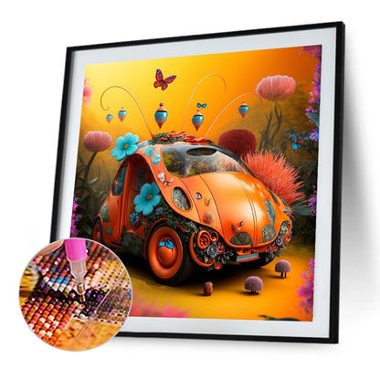 Q Cute Car - Full Round Drill Diamond Painting 30*30CM