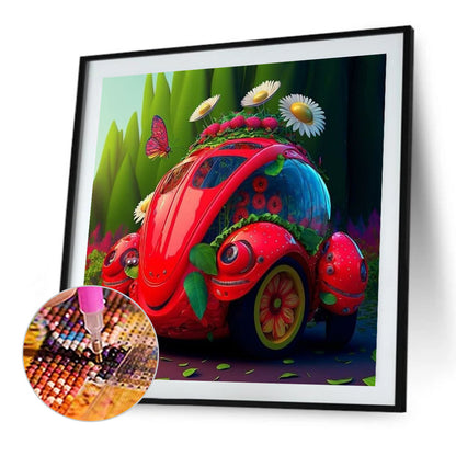 Q Cute Car - Full Round Drill Diamond Painting 30*30CM