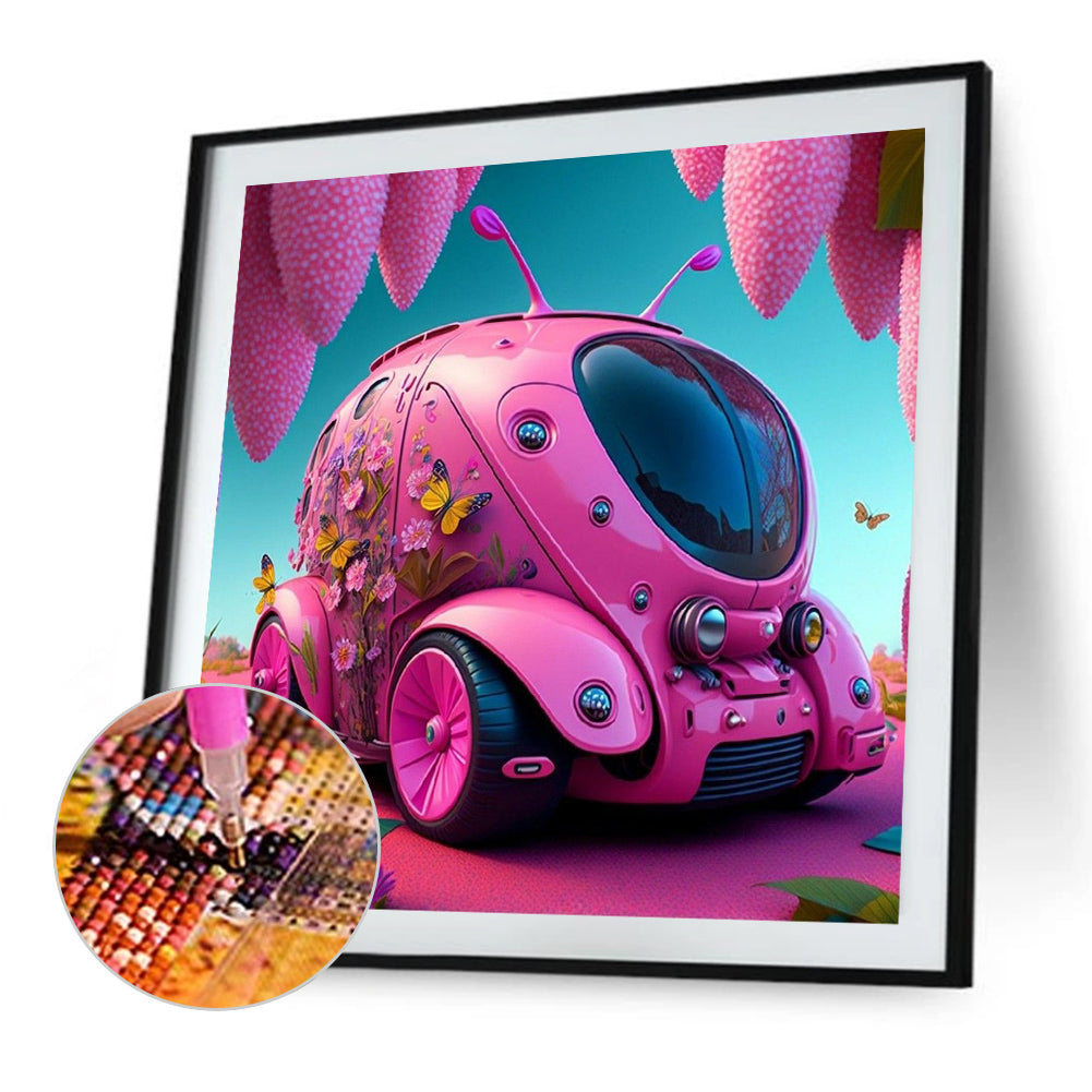 Q Cute Car - Full Round Drill Diamond Painting 30*30CM