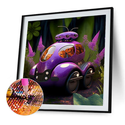 Q Cute Car - Full Round Drill Diamond Painting 30*30CM