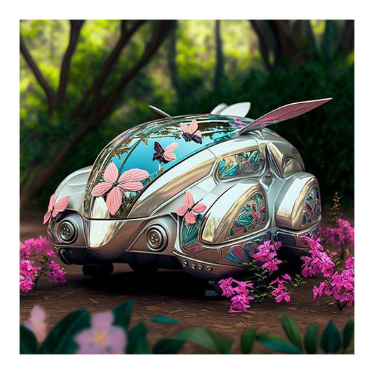 Q Cute Car - Full Round Drill Diamond Painting 30*30CM