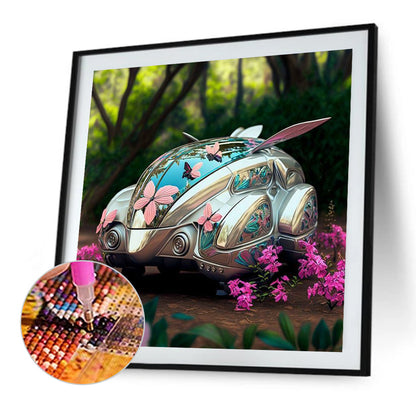 Q Cute Car - Full Round Drill Diamond Painting 30*30CM