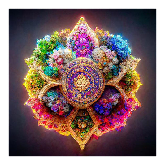 Colorful Mandala - Full Round Drill Diamond Painting 30*30CM