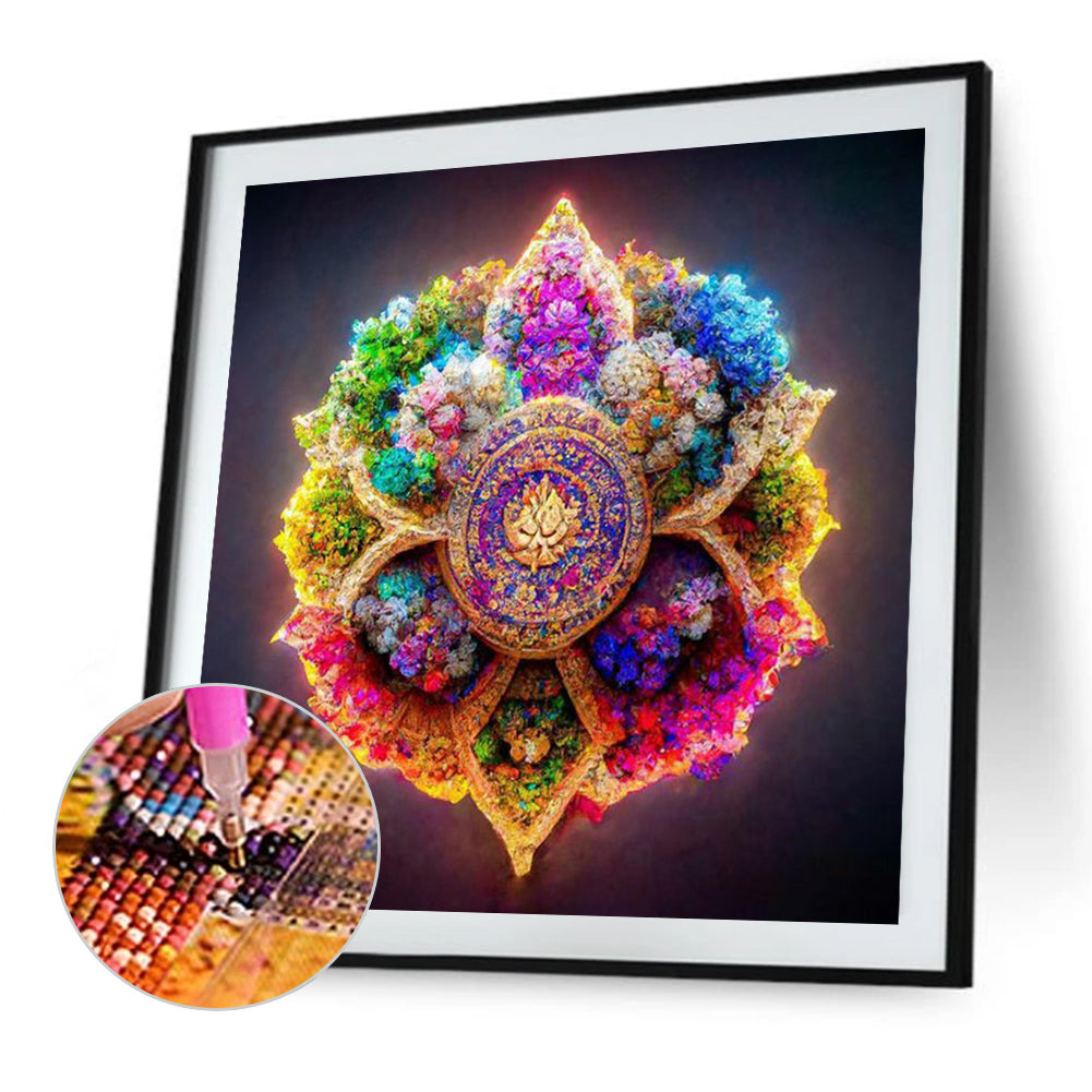 Colorful Mandala - Full Round Drill Diamond Painting 30*30CM