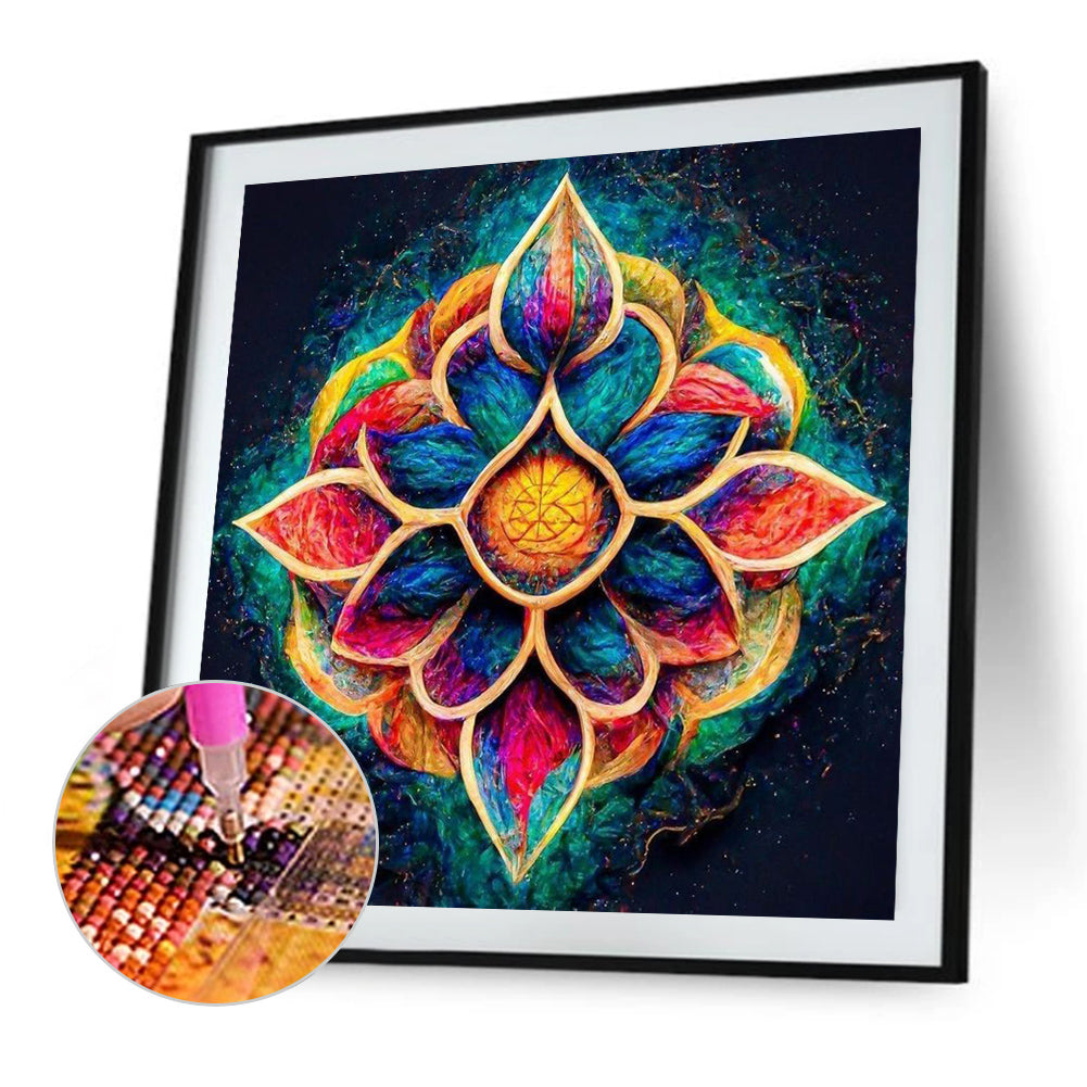 Colorful Mandala - Full Round Drill Diamond Painting 30*30CM
