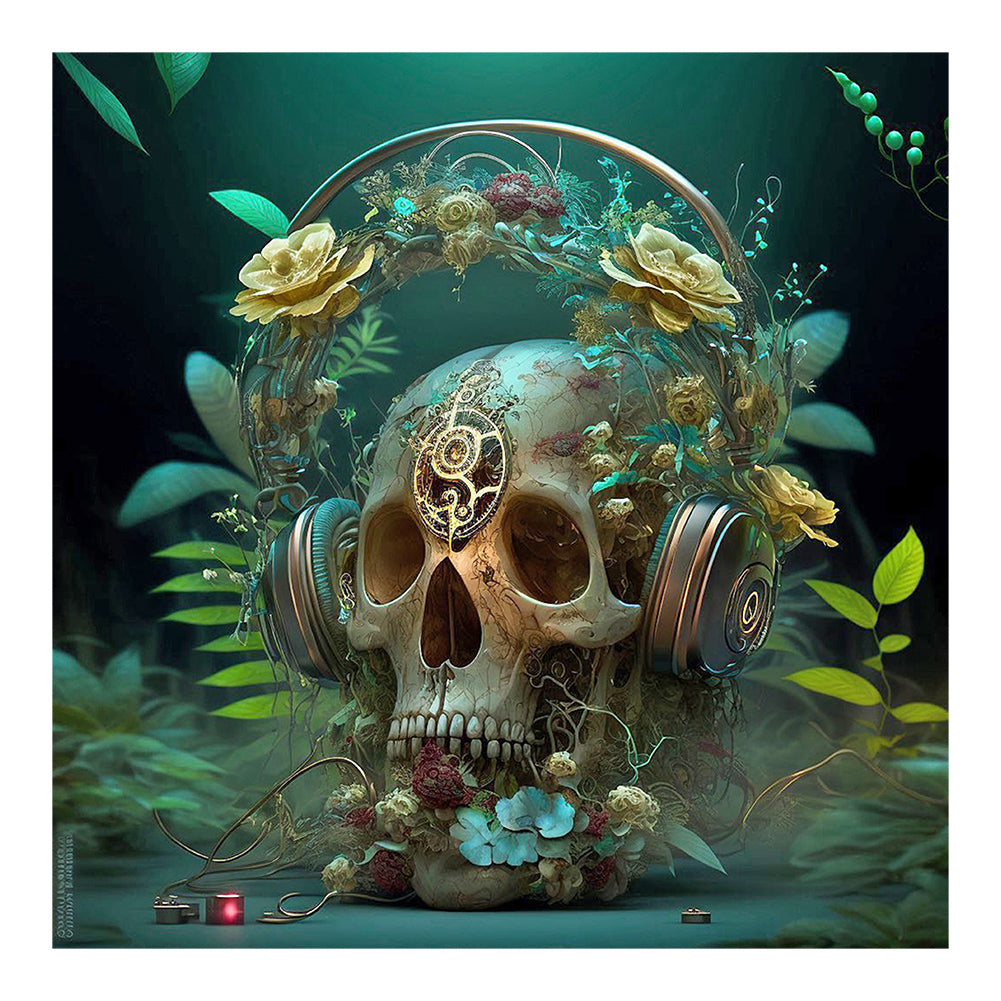 Unique Green Headphones - Full Round Drill Diamond Painting 30*30CM