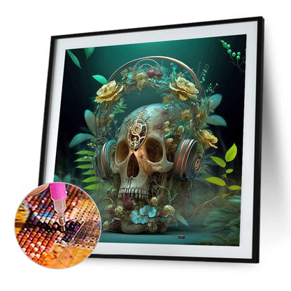 Unique Green Headphones - Full Round Drill Diamond Painting 30*30CM