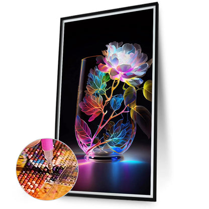 Colored Cup Flowers - Full Square Drill Diamond Painting 40*70CM