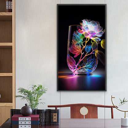 Colored Cup Flowers - Full Square Drill Diamond Painting 40*70CM