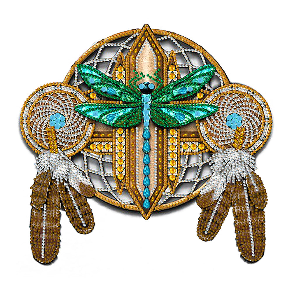 Dragonfly Mandala Dream Catcher - Special Shaped Drill Diamond Painting 30*30CM