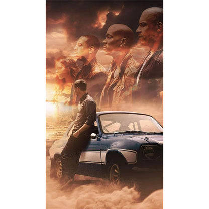 Fast And Furious 7 - Full Square Drill Diamond Painting 50*100CM