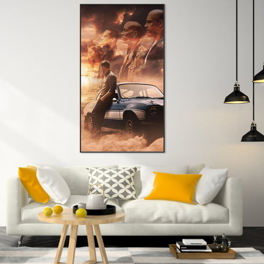 Fast And Furious 7 - Full Square Drill Diamond Painting 50*100CM