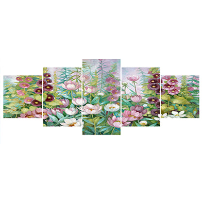 Pond Lotus Pentatype - Full Round Drill Diamond Painting 95*45CM