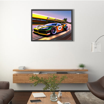 Sports Car - Full Round Drill Diamond Painting 40*30CM