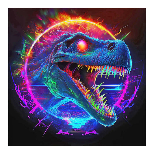 Color Tyrannosaurus Rex - Full Round Drill Diamond Painting 30*30CM