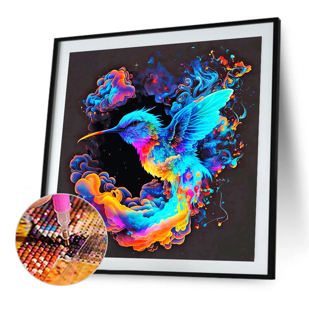 Colorful Hummingbird - Full Round Drill Diamond Painting 30*30CM