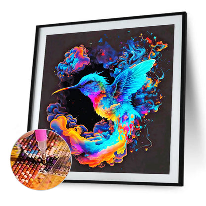 Colorful Hummingbird - Full Round Drill Diamond Painting 30*30CM