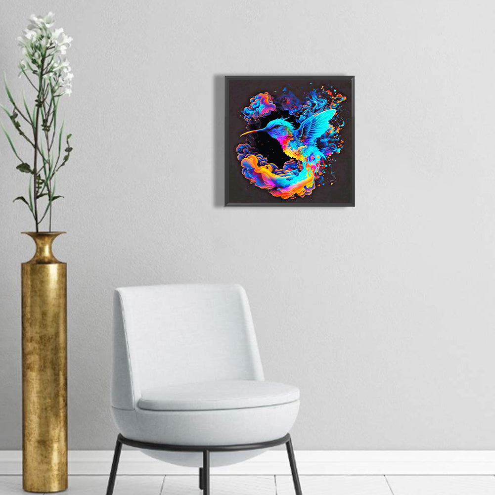 Colorful Hummingbird - Full Round Drill Diamond Painting 30*30CM