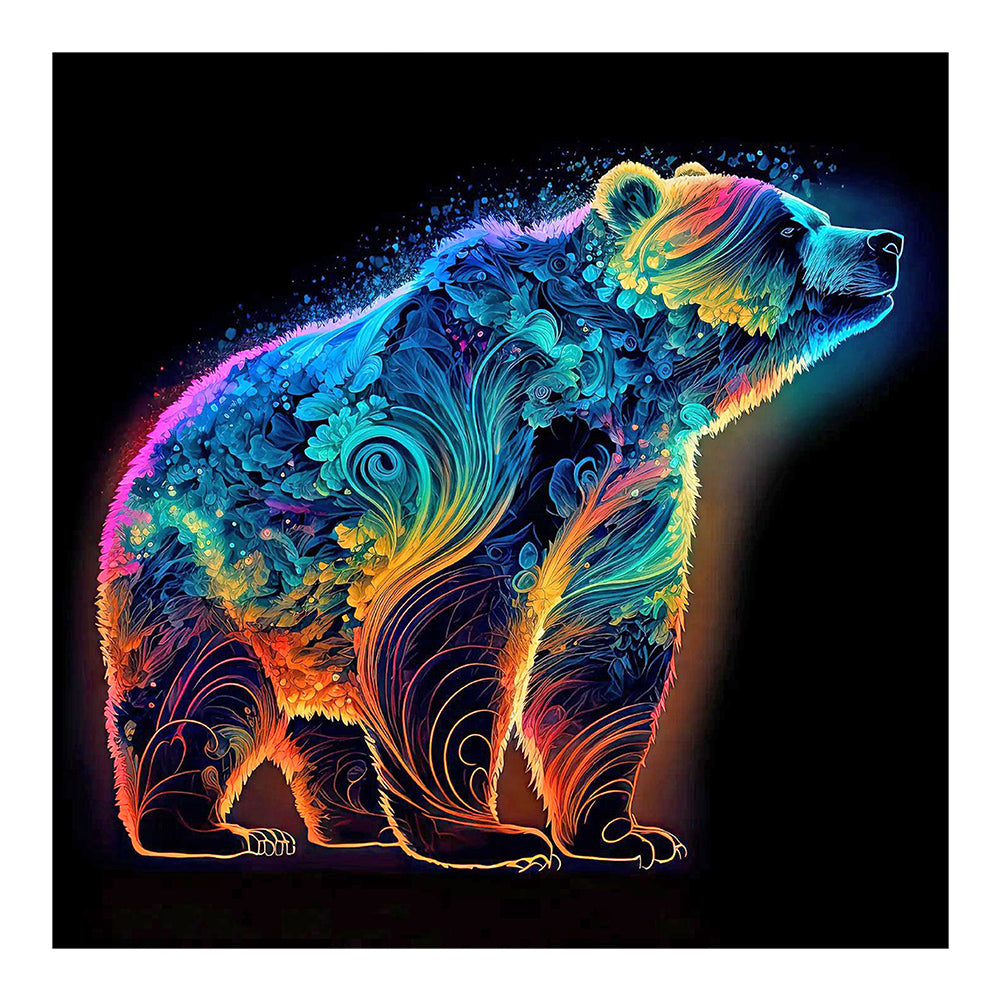 Colored Bear - Full Round Drill Diamond Painting 30*30CM