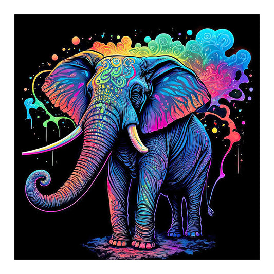 Colorful Elephant - Full Round Drill Diamond Painting 30*30CM