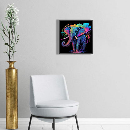 Colorful Elephant - Full Round Drill Diamond Painting 30*30CM