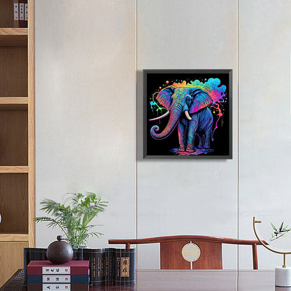 Colorful Elephant - Full Round Drill Diamond Painting 30*30CM