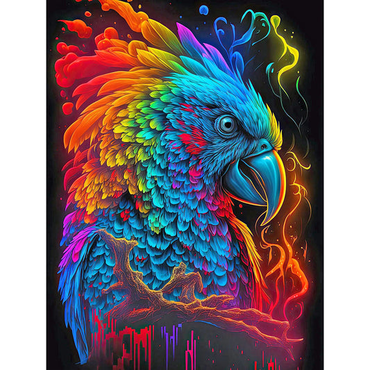Colorful Parrot - Full Round Drill Diamond Painting 30*40CM