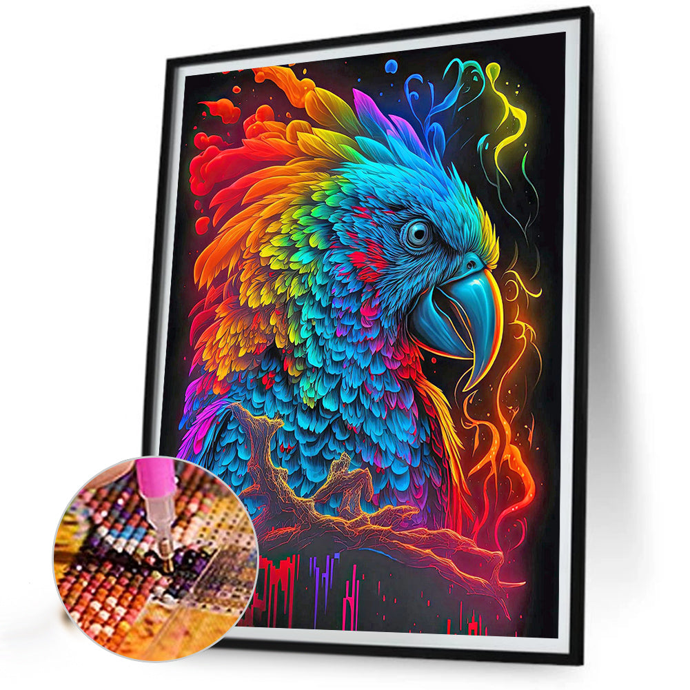 Colorful Parrot - Full Round Drill Diamond Painting 30*40CM